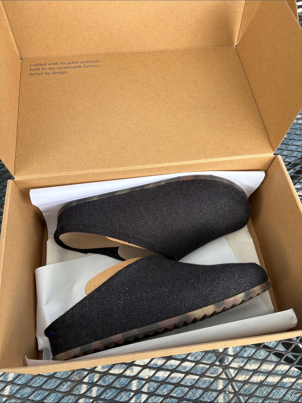 Rothy's Black Knit Slip-On Mules